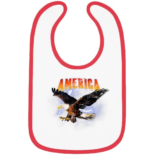 Bald Eagle  USA Badass Military America Bibs