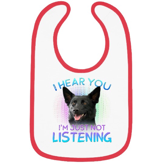 Australian Kelpie I hear you not listening Bibs