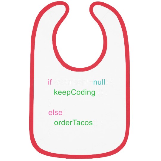 Software Code Programmer Engineer Tacos Lover Geek Nerd Bibs