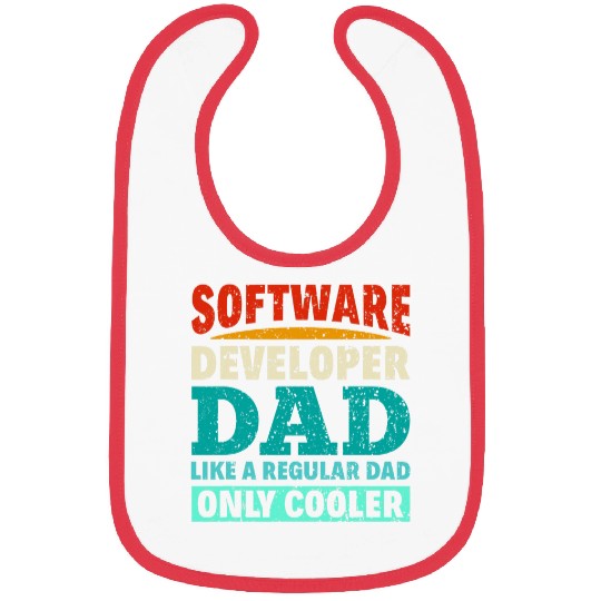 Software Developer Dad Computer Programmer Coding 2 Bibs