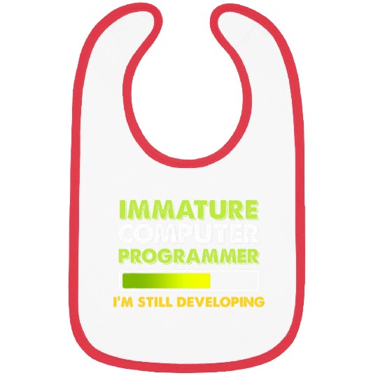 Immature Computer Programmer Programming Expert Graphic Bibs