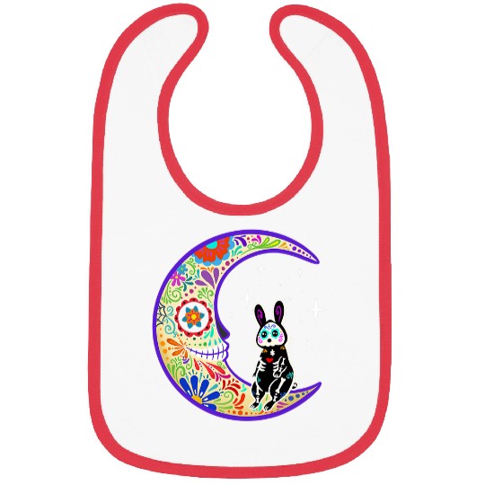 Skeletons Skulls Rabbit Dia de Los Muertos Skeletons Sugar Skull Bibs