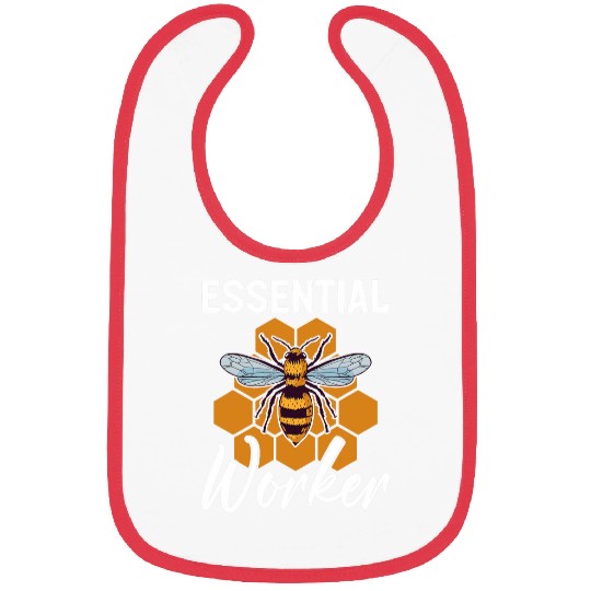 Funny Beekeeping Beekeeper Honey Bees Essential Worker Bee Bibs