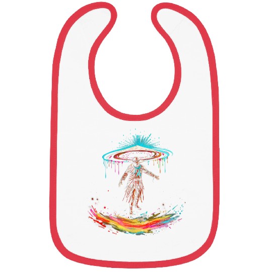 Alien UFO Native American Indian Encounter Graphic Art 33 Bibs