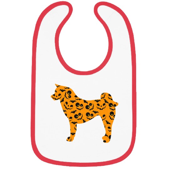 Akita Pumpkin Bat Shaped Funny Scary Halloween Gift Bibs