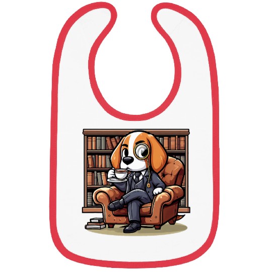 Beagle English Gentleman Funny Dog Victorian Bibs