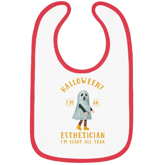Esthetician Im Scary All Year Skin Therapist Halloween 2 Bibs