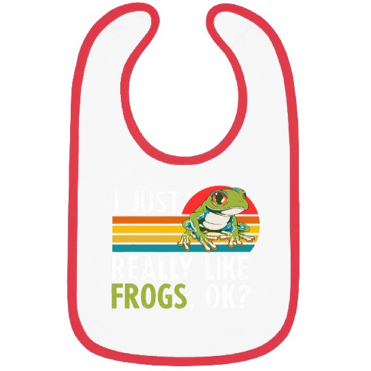 Funny I Just Really Like Frogs Ok Toad Cool Herpetologist Bibs