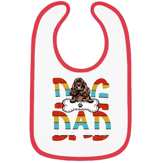 Dog Cocker Spaniel Dad Cocker Spaniel Lover Fathers Day Bibs