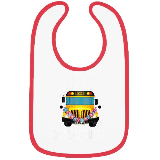 Akita School Bus Hawaii Bibs