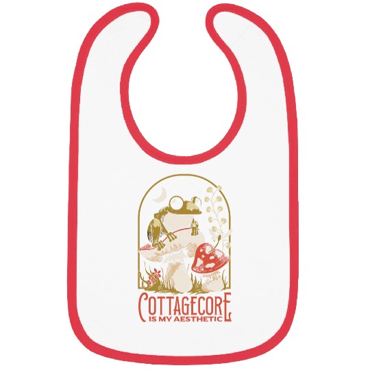 Aesthetic Frog Toad Mushroom Cottagcore Bibs