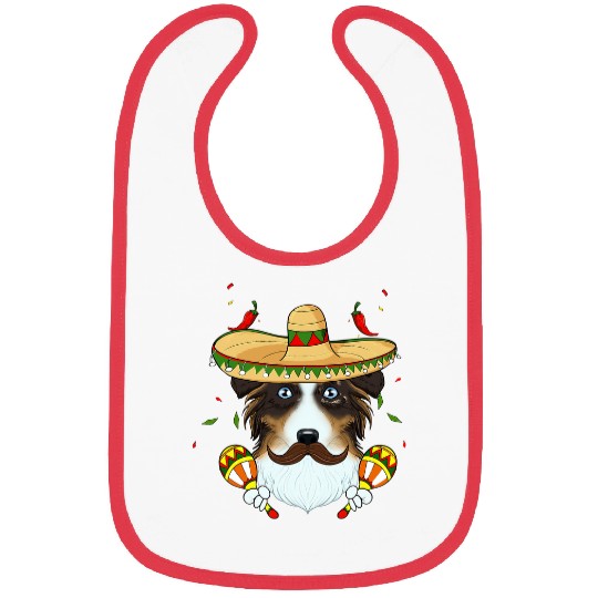 Sombrero Dog I Cinco De Mayo Australian Shepherd Bibs