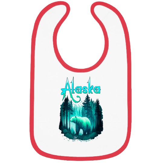 Alaska State Pride Alaska Glaciers with Alaskan White Bear Bibs