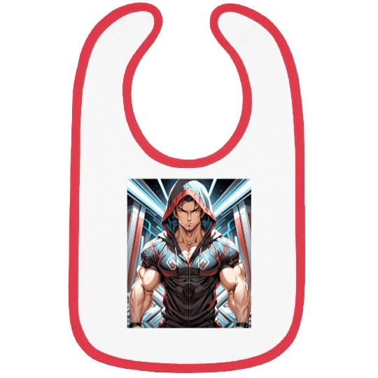 Anime Gym Workout Manga Japanese Motivation Design Print 1 Bibs