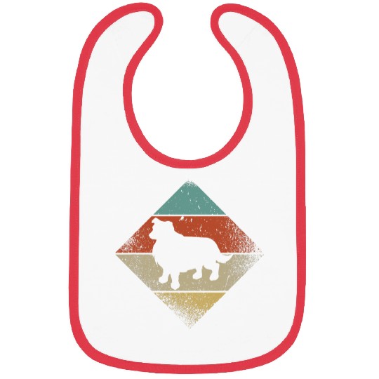 Australian Shepherd vintages Retro 1970s Dog Breed Bibs