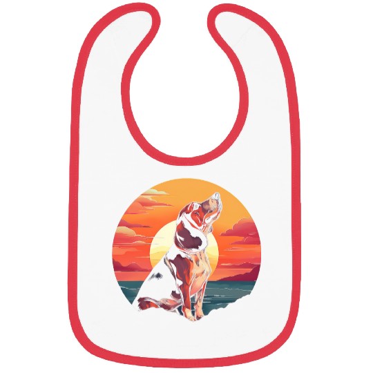 Beagle Dog vintages Style Bibs