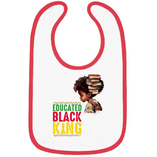 Educated Black King Educated Motivated Elevated Melanated Bibs