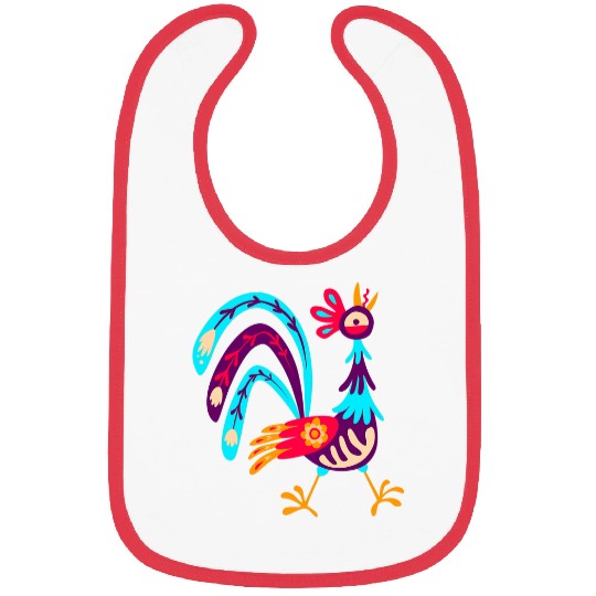 Chicken Dia De Los Muertos Holiday Bird Chicken Bibs