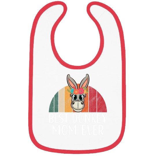 bests Donkey Mom Ever Donkey Lover Accessories Bibs