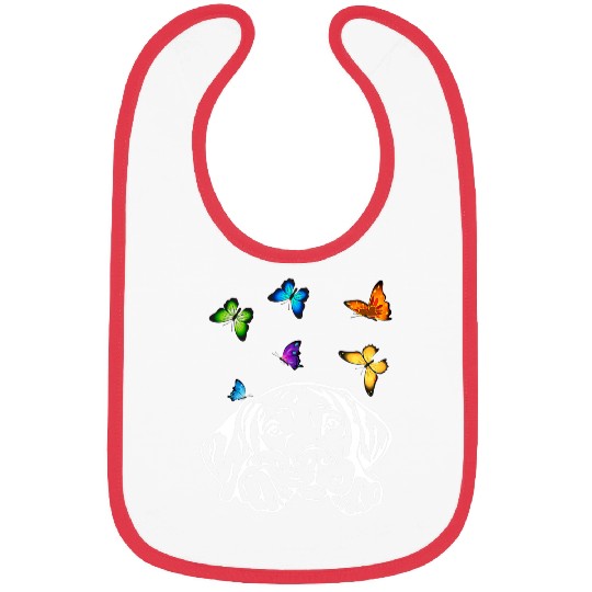 Dog Vizsla with butterflies weimaraner dog butterfly Bibs