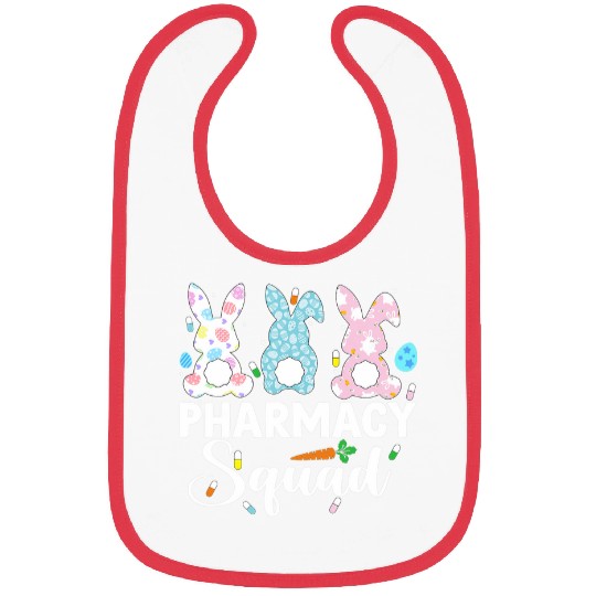 Funny Pharmacist Bunny Pharmacy Squad Easter Day Bibs