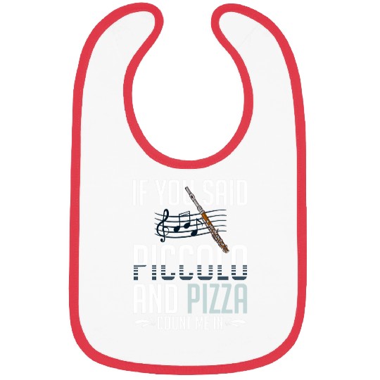 Funny Flute Piccolo Instrument Music Flute Player Beginner Lesson 2 Bibs