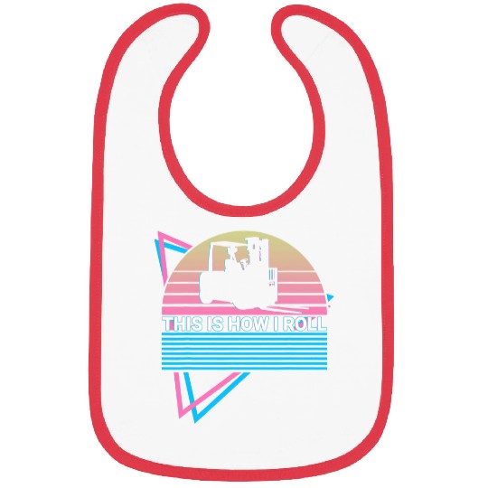 Funny Forklift Operator Retro This Is How I Roll Bibs