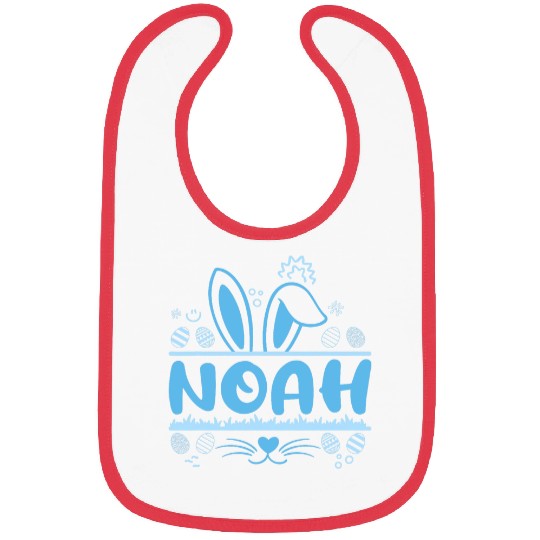 Bunny Personalized Easter Egg Basket Name Kids Noah Bibs