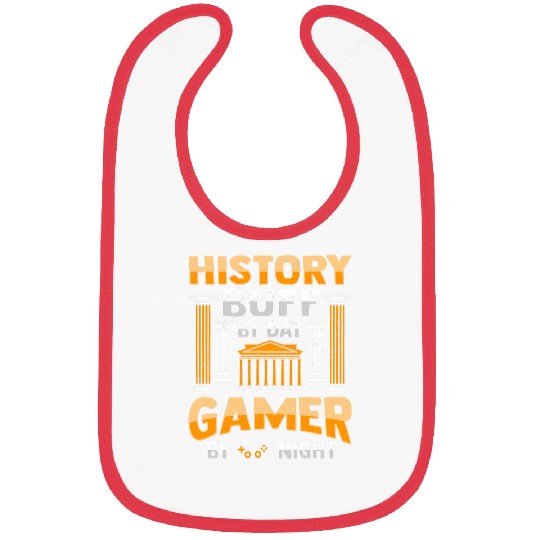 History Teacher Gamer Design for History Buff Historian Bibs