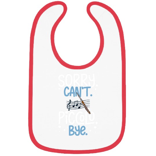 Funny Flute Piccolo Instrument Music Flute Player Beginner Lesson 8 Bibs