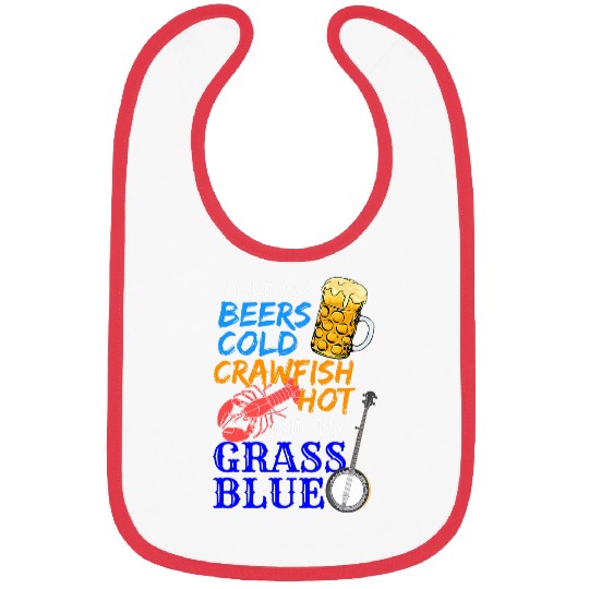 Funny Banjo Cold Beer Drinker Cajun Crawfish Banjo Music Bluegrass Bibs