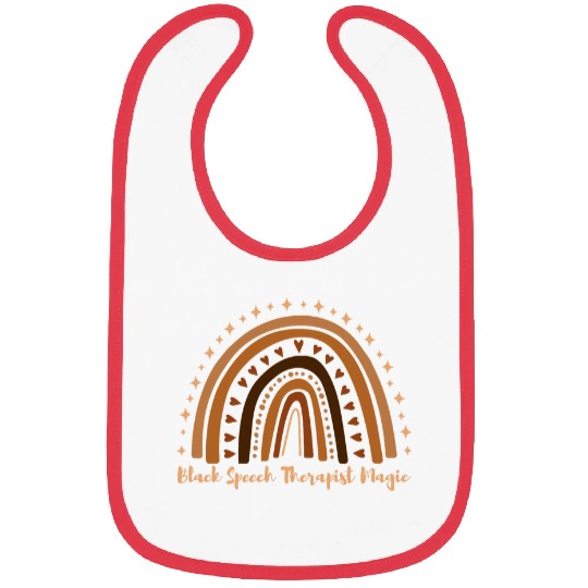 Black Speech Therapist Speech Therapy SLP Bibs