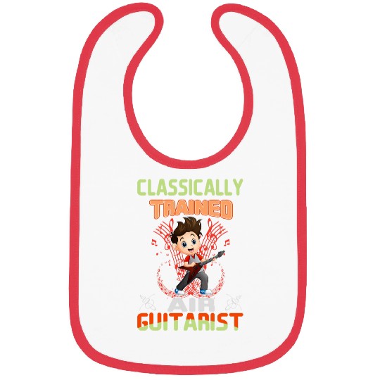 Funny Guitar Classically Trained Air Guitarist Musician in Training Bibs