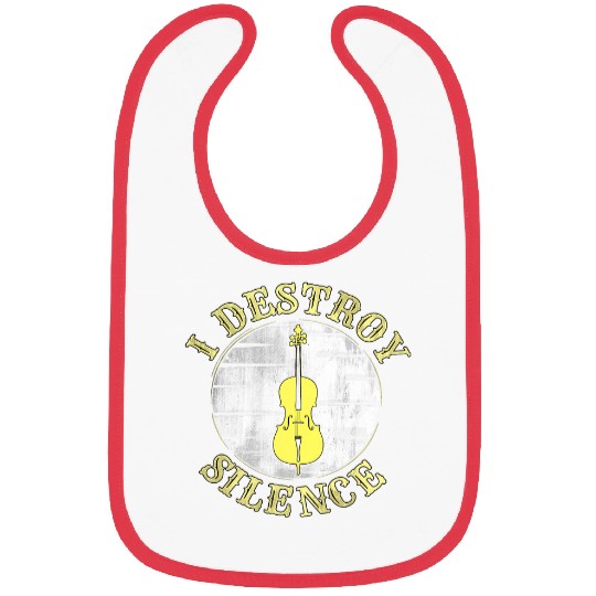 Funny Cellist Funny Music Cello I Destroy Silence 2For Orchestra Bibs