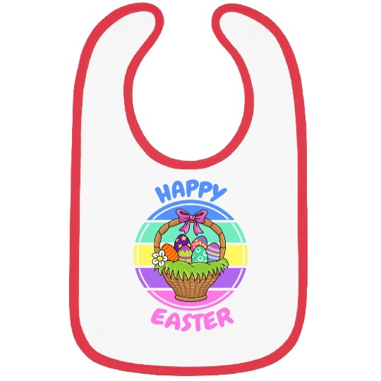 Happy Easter Egg Basket Bibs