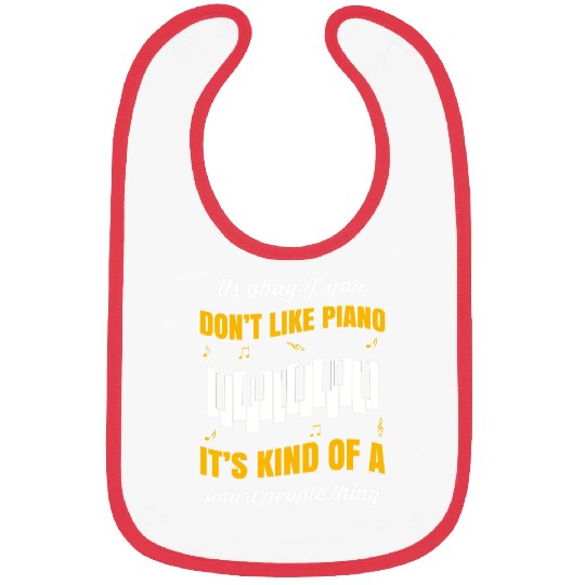 Funny Piano Music gift for orchestra musicians musical instrument Bibs
