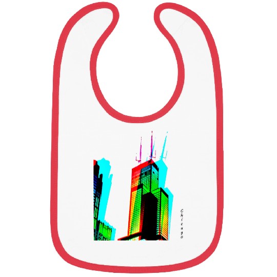 Chicago Willis Tower Sears Tower Color Prism Bibs