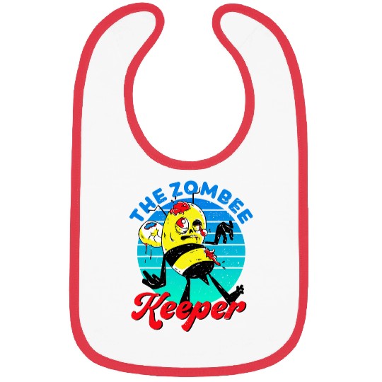Funny Save Honey Bee Keeping Zombie Pun Zombee Keeper Bibs