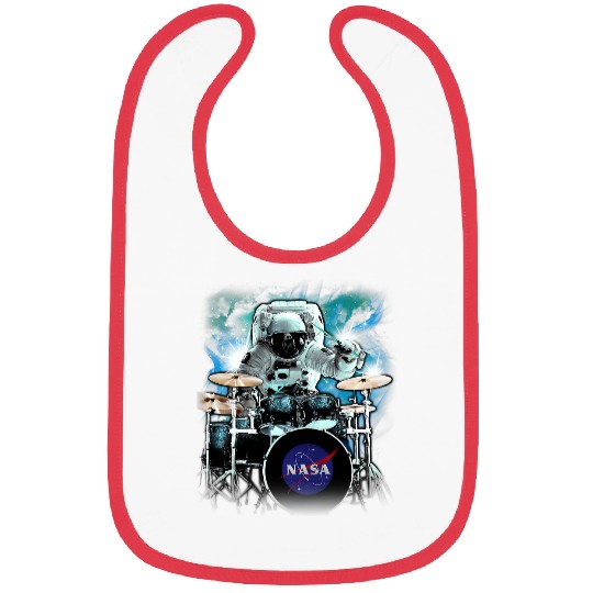 Drums Drummer NASA Space Drum Playing Astronaut Drums Bibs