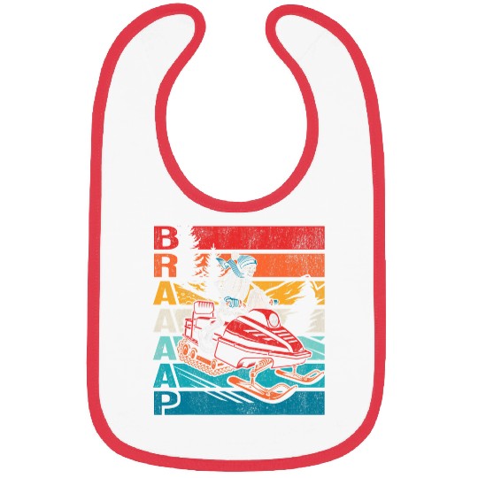 Braap Retro Snowmobiling Skeleton Bibs