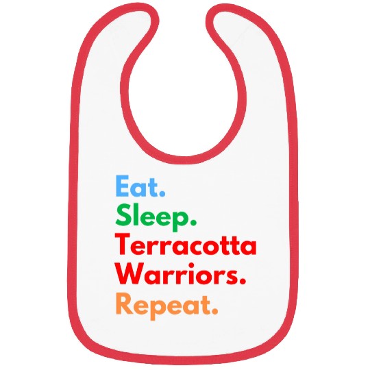 Eat Sleep Terracotta Warriors Repeat for History Lovers Bibs