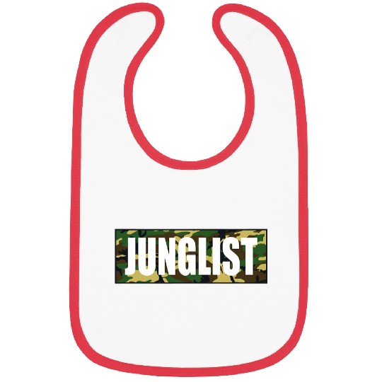 Funny Drummer Junglist Camo Drum Bass Bibs