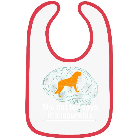 Dog Saint Bernard Funny Dog Lover Humor Brain Bibs
