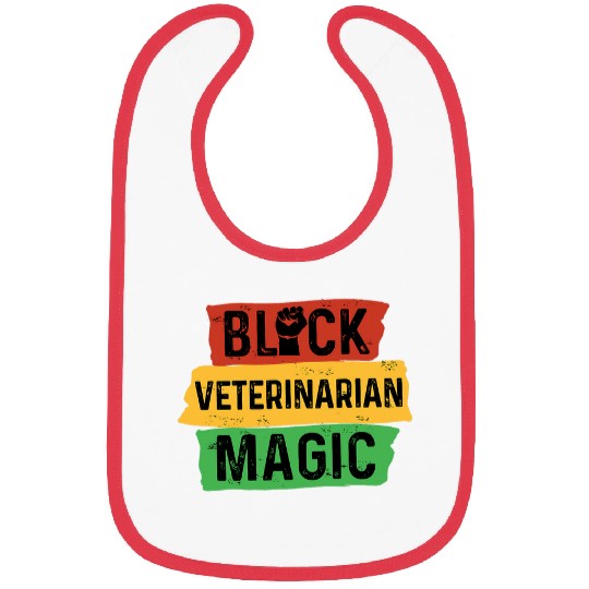 Black Veterinarian Magic Veterinary Vet Tech Afrocentric Bibs
