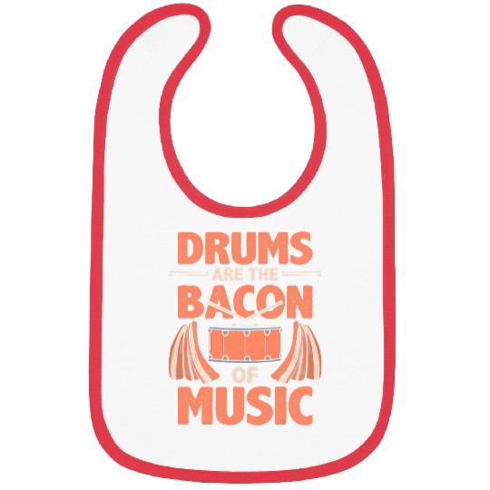 Funny Drummer are bacon of music Bibs
