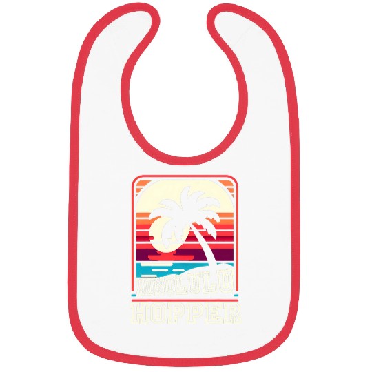 Honolulu Hopper Retro Funny Graphic Tees Bibs