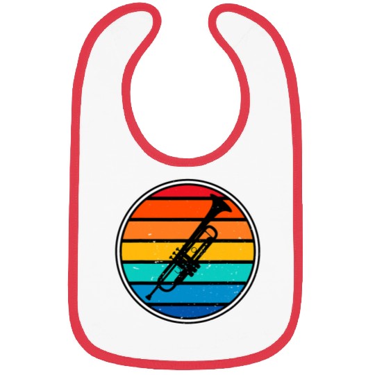 Funny Trumpet vintages retro design Bibs