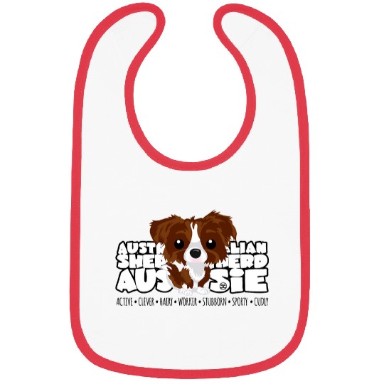 Australian Shepherd BigHead Aussie Brown Bibs