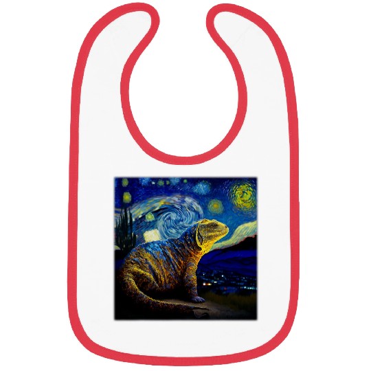 Dragons Surrealism Starry Night Komodo Dragon Bibs