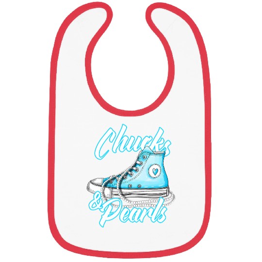 Chucks and Pearls 11 Bibs